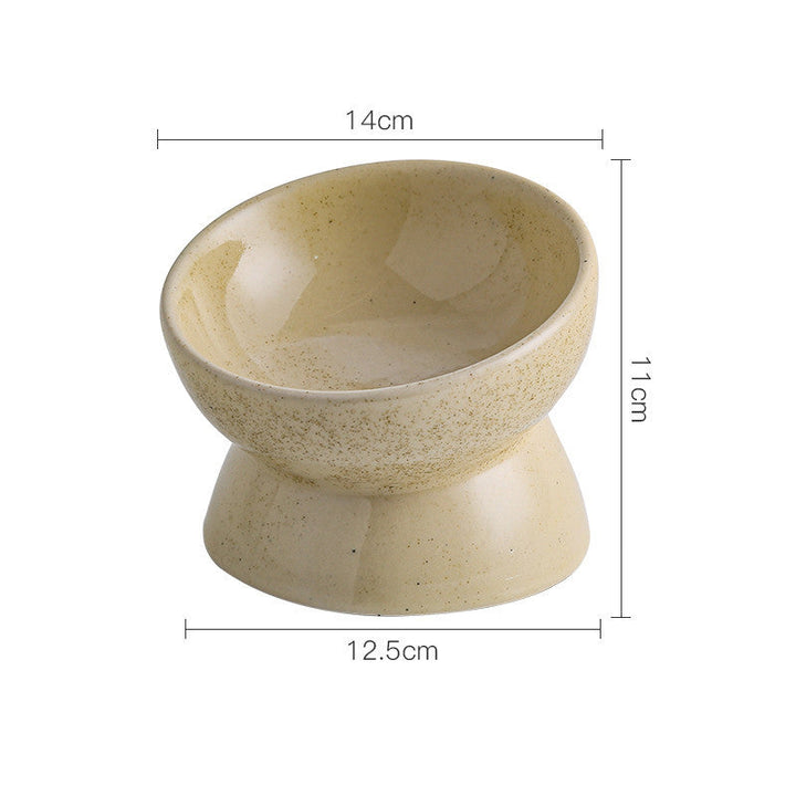 Elevate Mealtime with the Pet Ceramic Neck Guard Cat Bowl