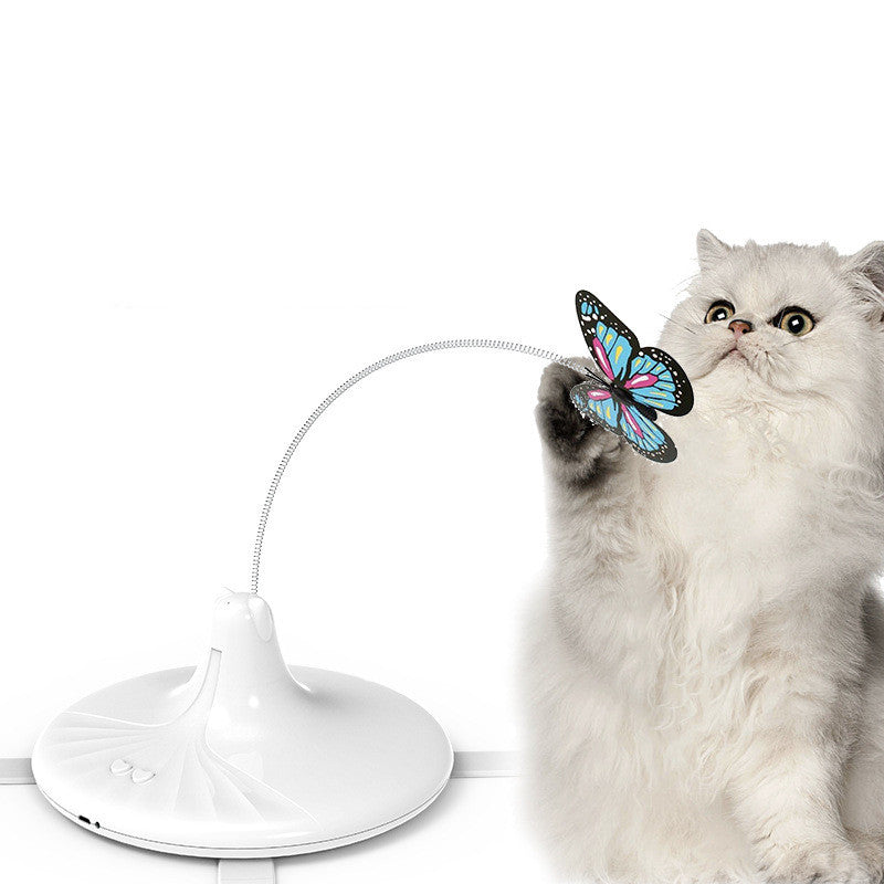 Unleash Fun with the Rechargeable Automatic Rotating Cat Interactive Toy!