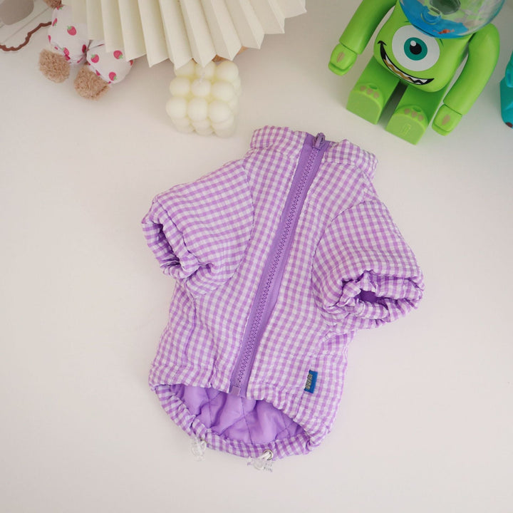 Keep Your Pup Cozy and Stylish with the Dog Thick Plaid Cotton Coat!