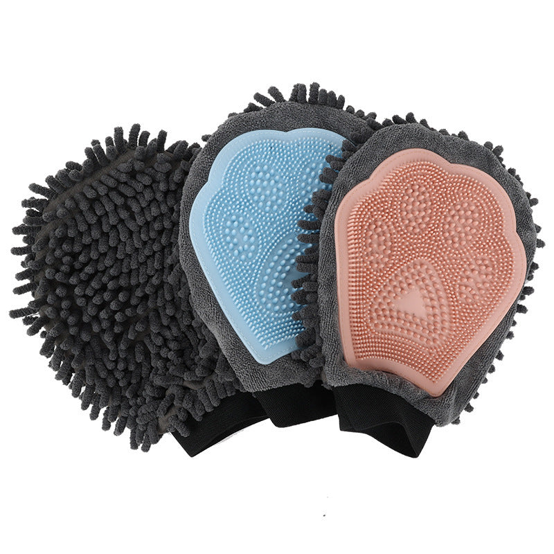 Transform Your Pet's Grooming Routine with the 2-in-1 Bathing Brush Glove!