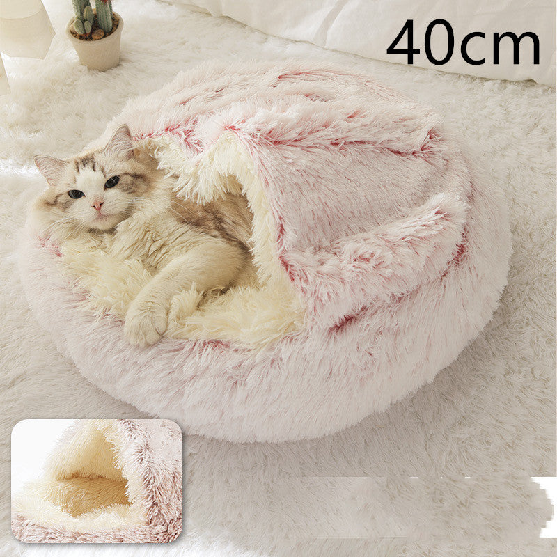 Pet Winter Bed Round Plush