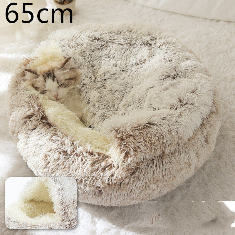Pet Winter Bed Round Plush
