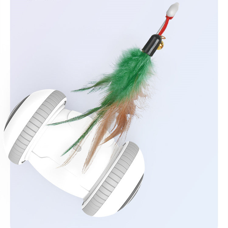 Interactive Cat Toy With Feather Toys