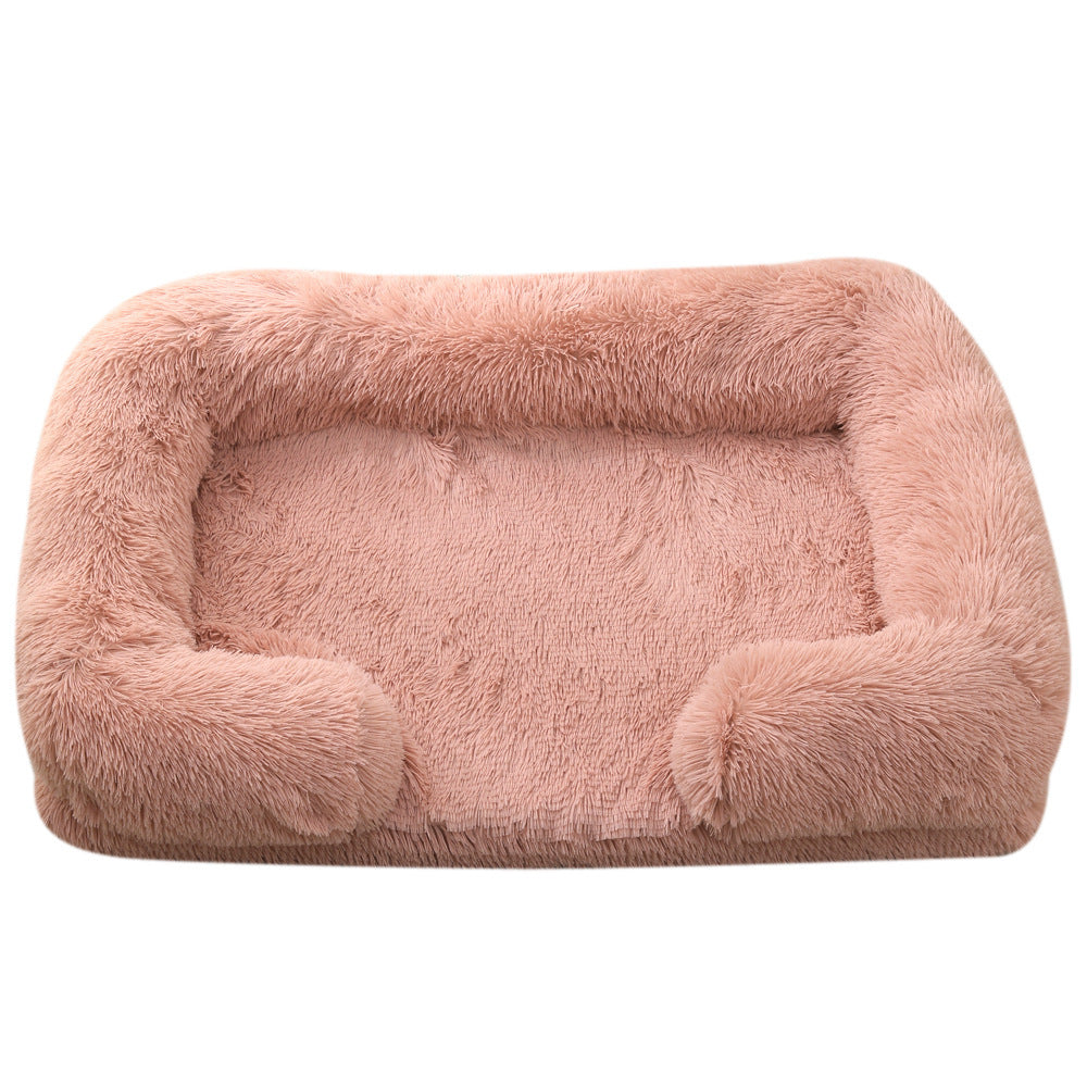 Doghouse Plush Round Pet Bed
