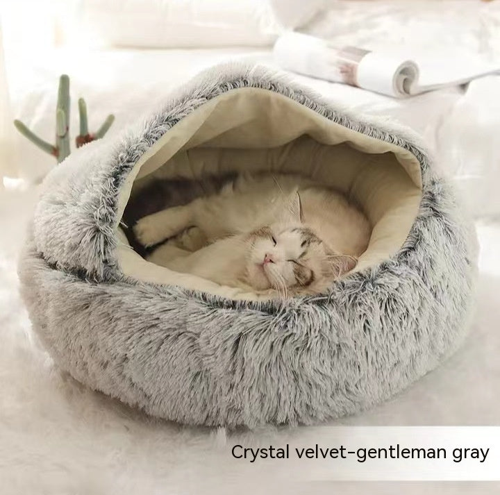 Pet Winter Bed Round Plush