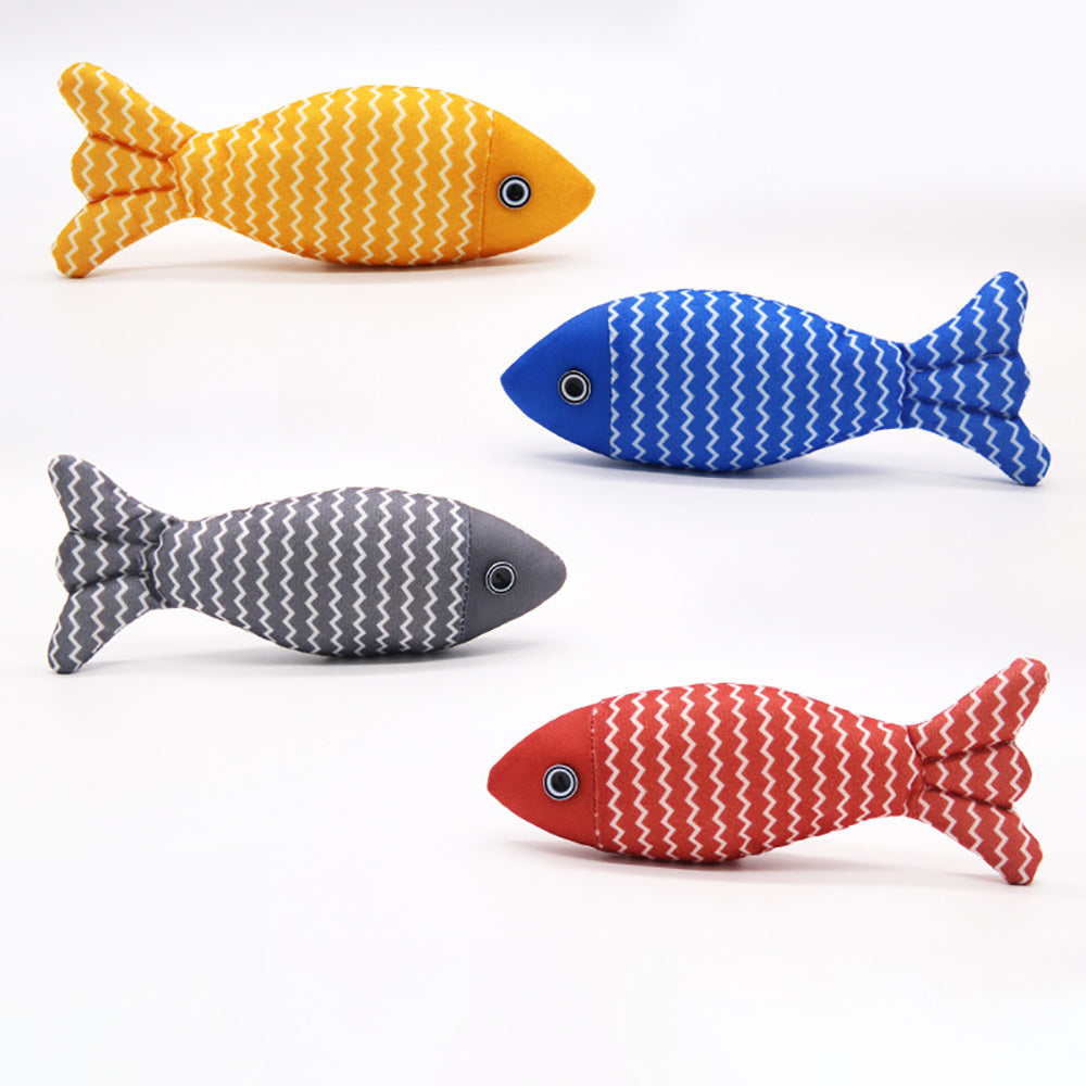 Burlap Fish Catnip Cat Toy