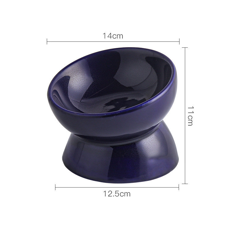 Pet Ceramic Neck Guard Cat Bowl