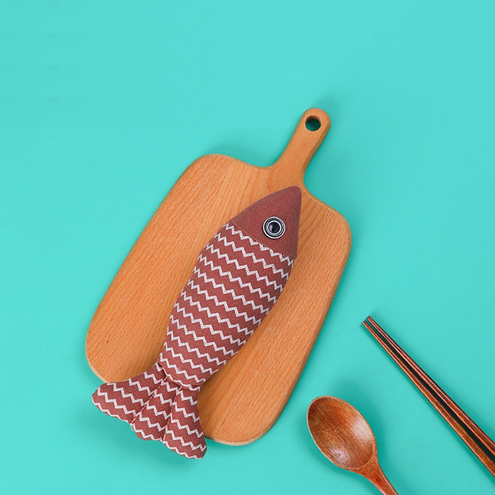 Burlap Fish Catnip Cat Toy