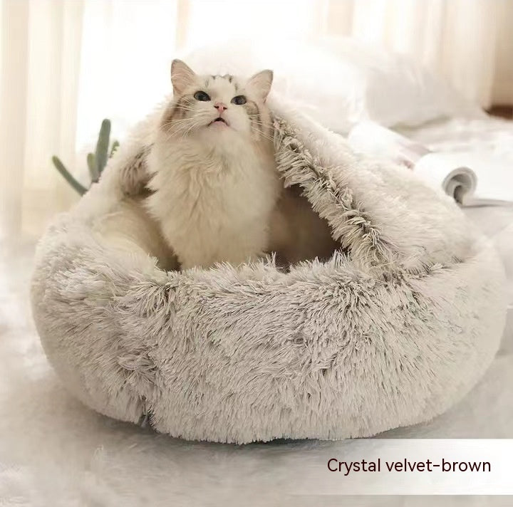 Pet Winter Bed Round Plush