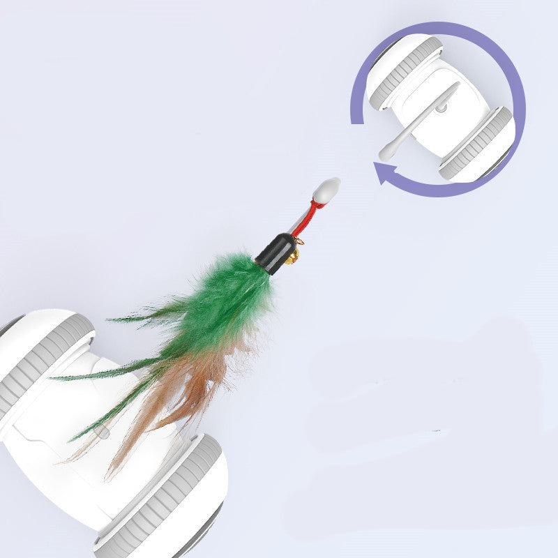 Interactive Cat Toy With Feather Toys