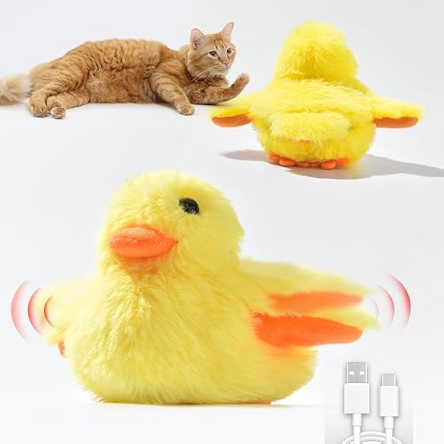Cat Catnip Toys Beating WingRecs Duck