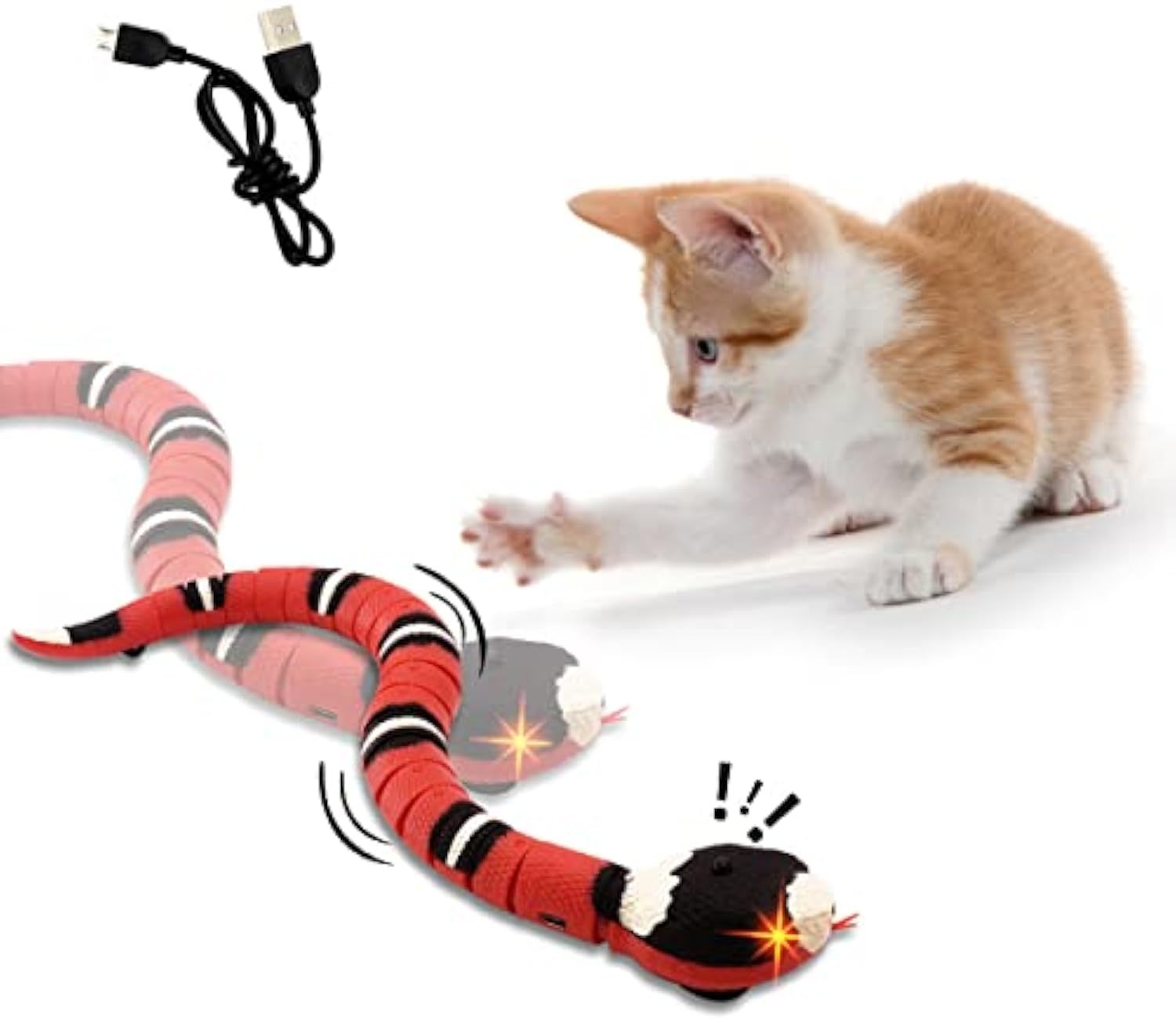 Smart Sensing Snake Toy For Cat
