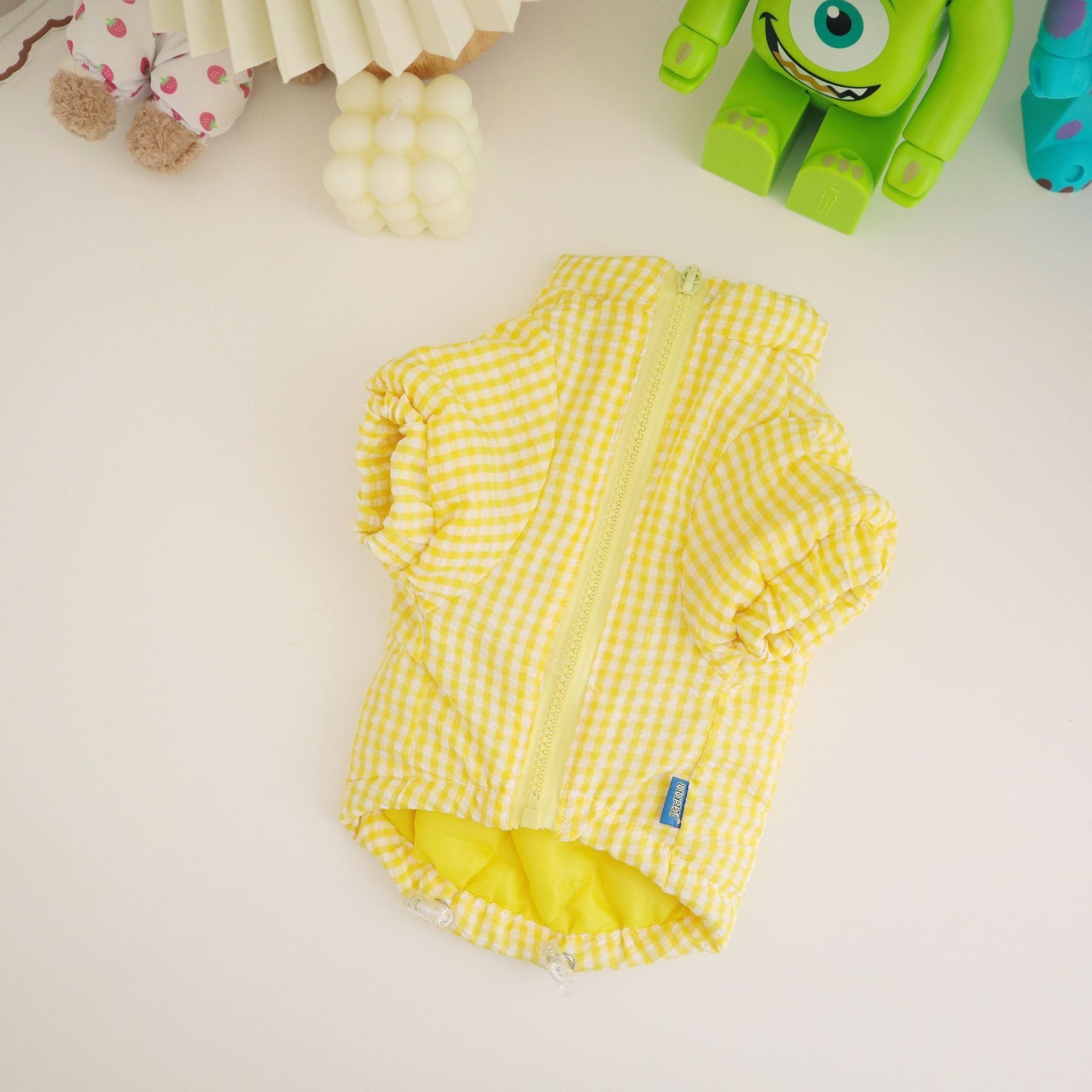 Dog Thick Plaid Cotton Coat