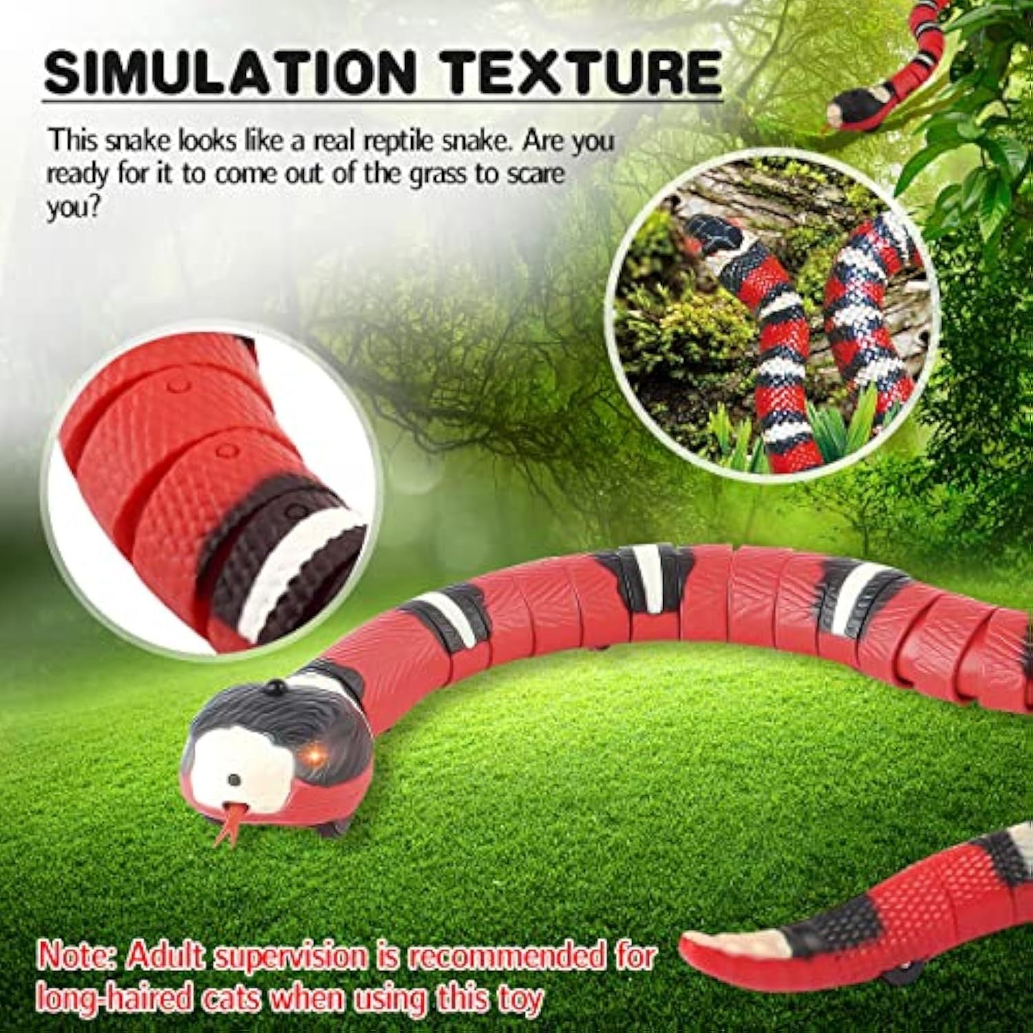 Smart Sensing Snake Toy For Cat