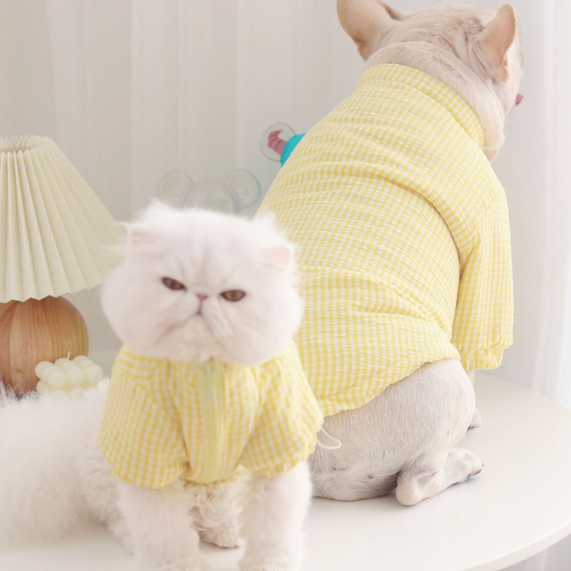 Dog Thick Plaid Cotton Coat