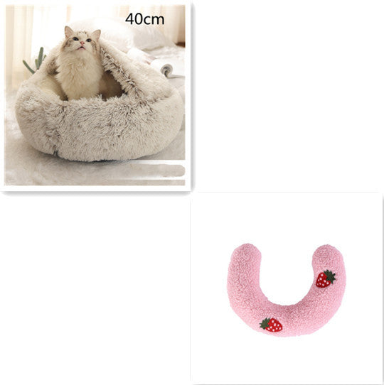 Pet Winter Bed Round Plush